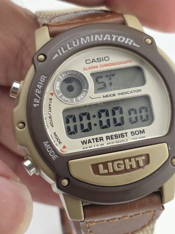 Vintage Casio W-87h Illuminator Digital Watch Men Grey Backlight 1536 W-87H