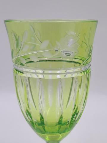 Set Of 4 AJKA Crystal Cut to Clear Iced Tea Water Goblets Glasses Proinnseas.