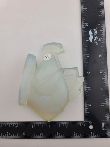 Vintage Sabino Opalescent Glass Fish Model Chabot 5023 Figurine 3.5" tall by 4.5