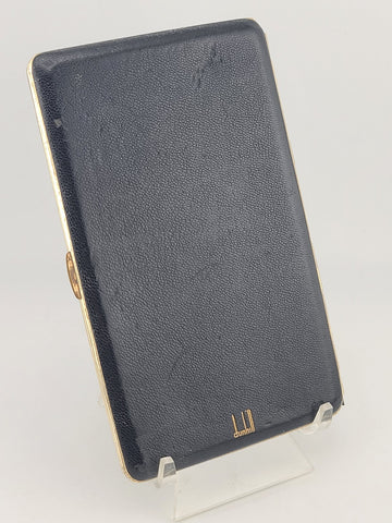Vintage Large Alfred Dunhill London Leather Cigarette Case Gold Tone Interior.