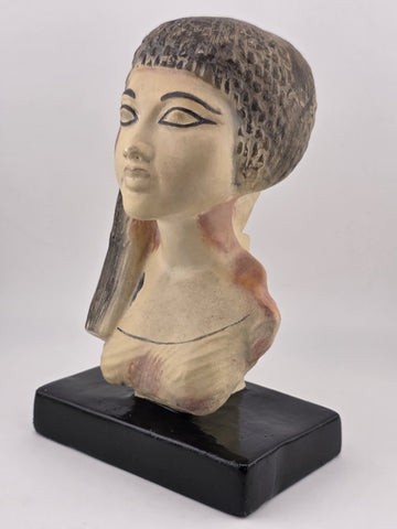 Rare Vintage Handmade Bust Of Princess Meritaten Of The Anciant Egyptian Dynasty