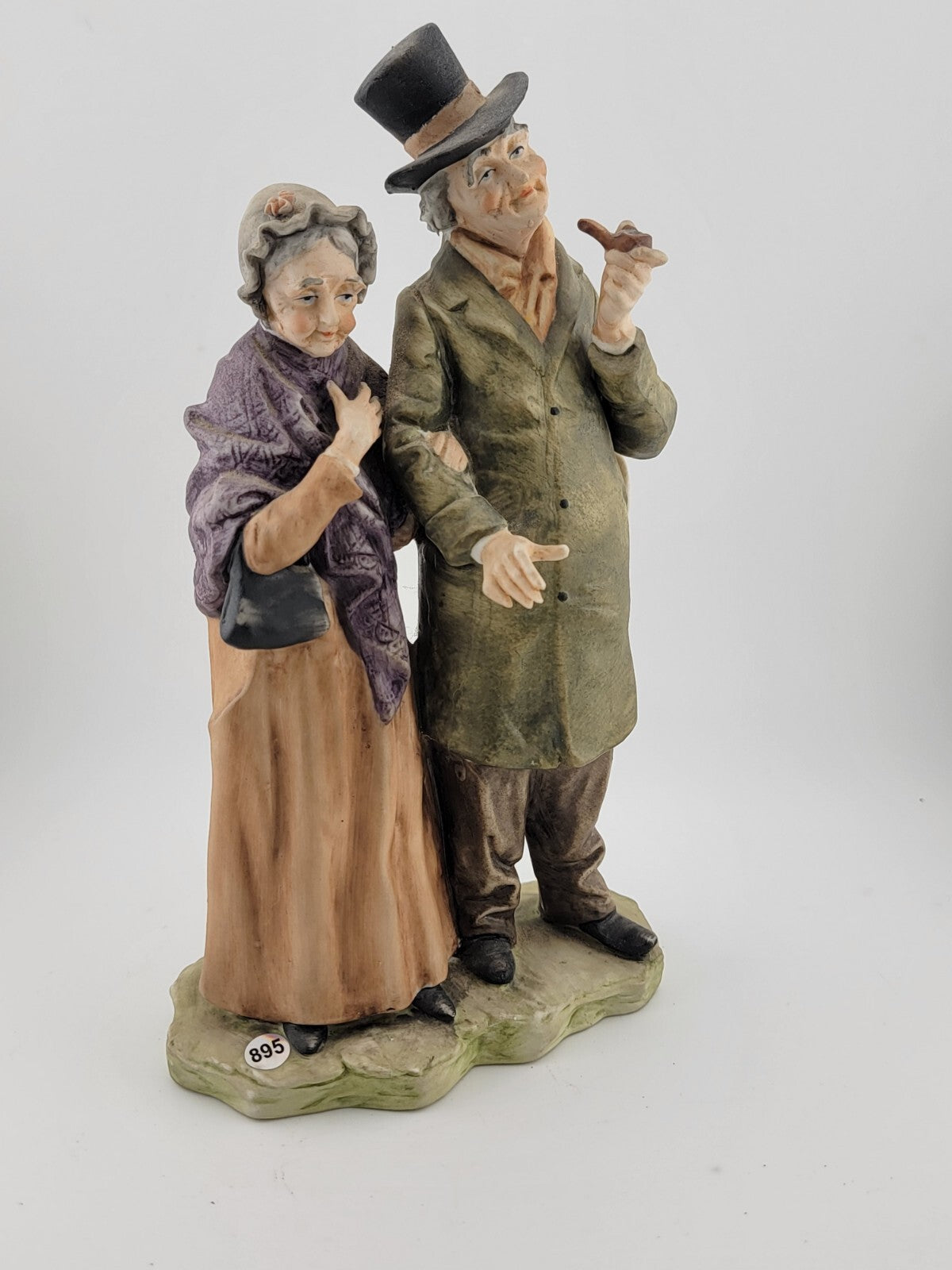 Vintage 1960s Italy  Giuseppe Capodimonte, The Promenada, Hand Painted Porcelain