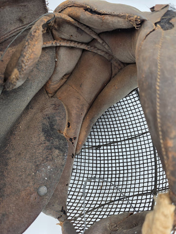 Rare One Of A Kind Antique Late 1800s Wire And Leather Fencing Mask