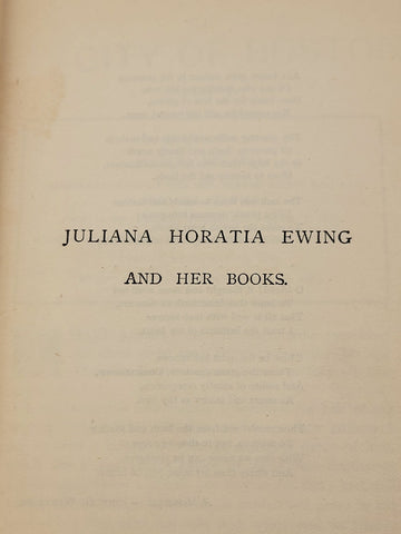 Mrs. Overtheway's Remembrances by Juliana Horatia Ewing (Boston 1899) Children’s