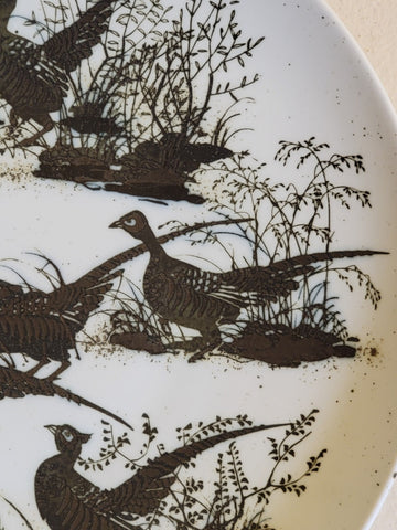 Royal Copenhagen Faience, Huge Charger Plate, Pheasant ,Design by Nils Thorson