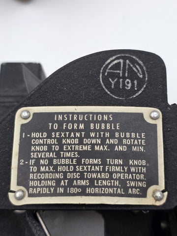 WWII US Army Air Corps A-10 Bubble Sextant Agfa Ansco Aircraft Navigation Case