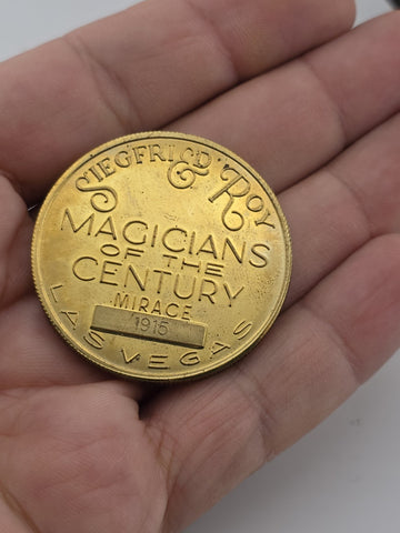 Rare Siegfried and Roy Gold Plated Magicians of the Century Coin #1915 w Case