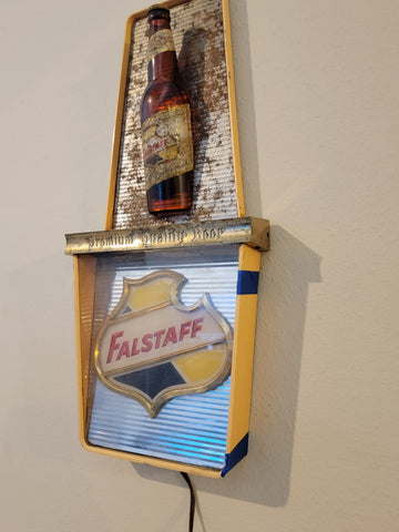 Rare Vintage Collectible Falstaff Beer Sign 1960's For Bar / Mancave. Untested.