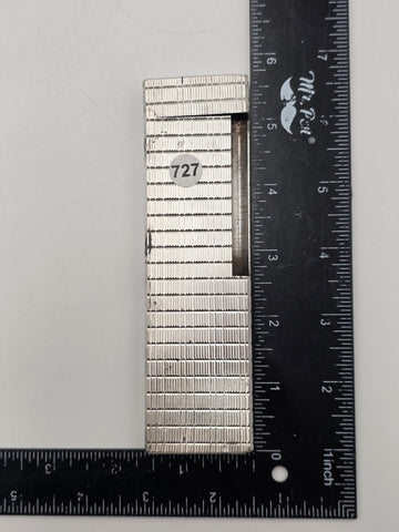 Rare Vintage S.T. Dupont Paris Large Table Lighter Silver Guilloche France 6"