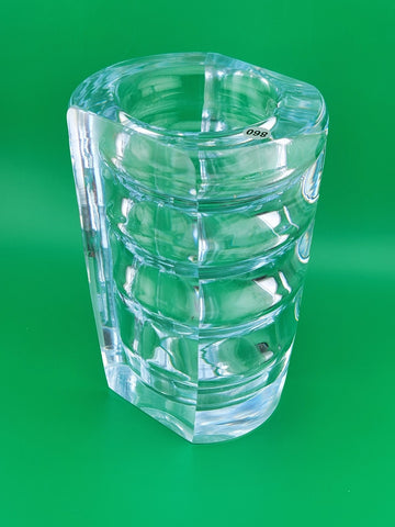 ORREFORS 1930s Edvin Ohrstrom Öhrström RARE Ribbed Optic Glass  Vase, Sweden