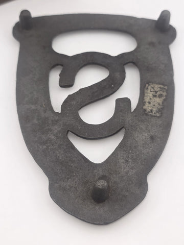 Antique Sad Cast Iron Door Stop St Louis Handle