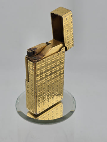 Vintage Collectible 1980's FLAMINAIRE France Gold Plated Gas Pocket Lighter.