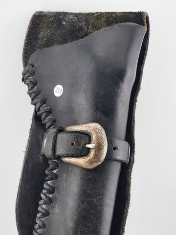 Antique Ruger Single Six Cowboy Pistol Black Holster W Sterling Silver Buckle