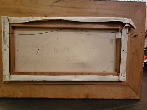 Antique One Of Kind Hand Painted Oil On Canvas Painting Signed W. Cook. Read.