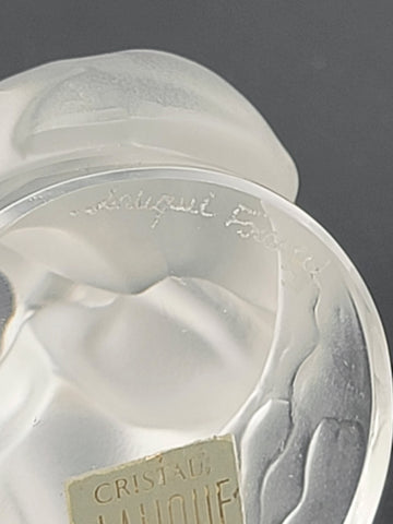 Vintage Lalique Crystal France Leda Nude Woman & the Swan Frosted Style 11905