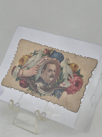 1880s-1890s Grover Cleveland 22nd & 24th U.S. President Decorative Calling Card