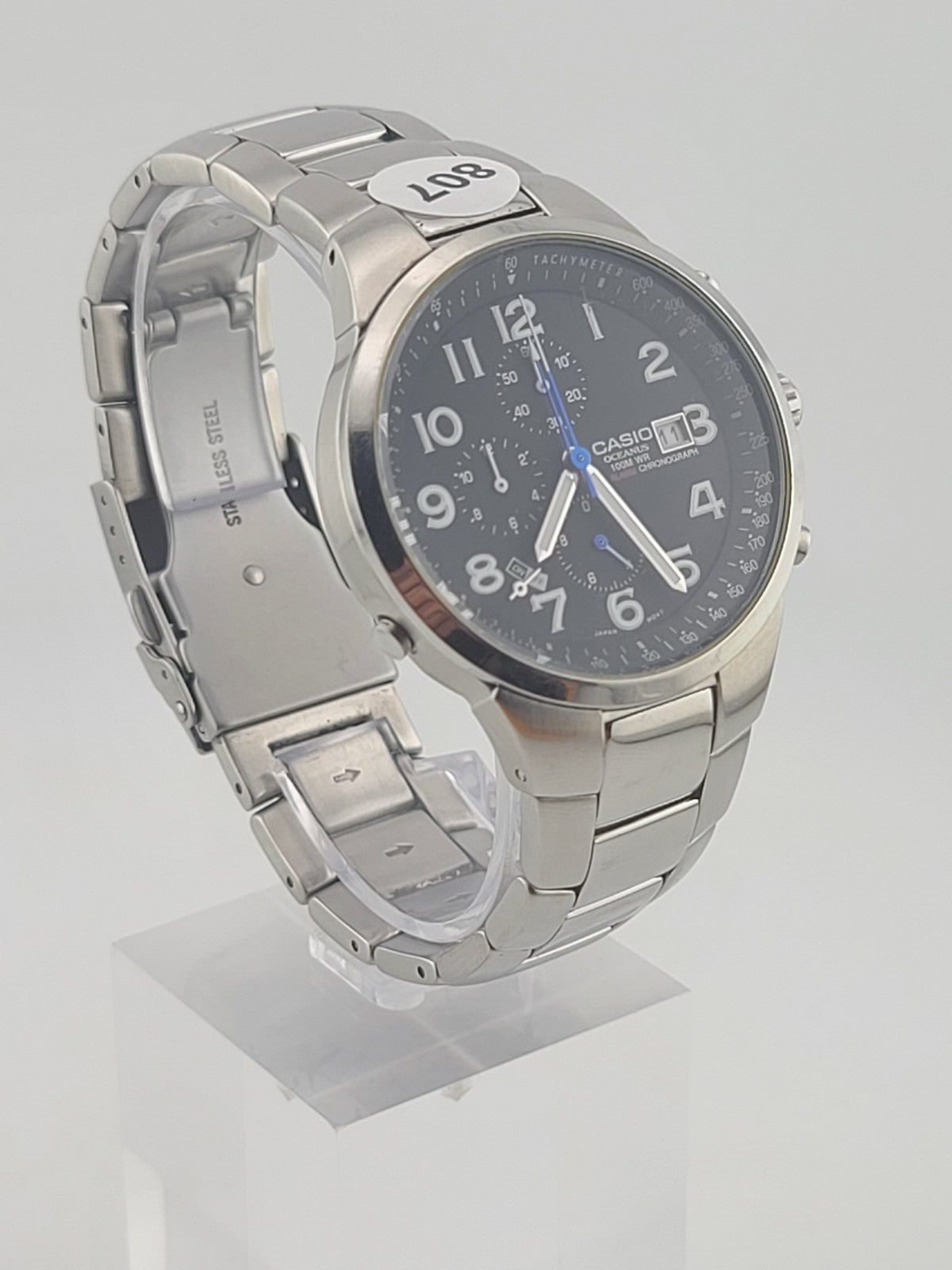 MENS CASIO OCEANUS OC 501 CHRONOGRAPH ANALOG WATCH 2714 MOV 100M. New Battery.