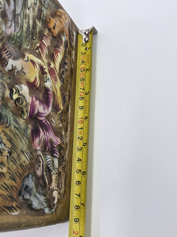 Rare Antique 19th C Large Capodimonte Gilded Porcelain Jewlery Box hand painted.