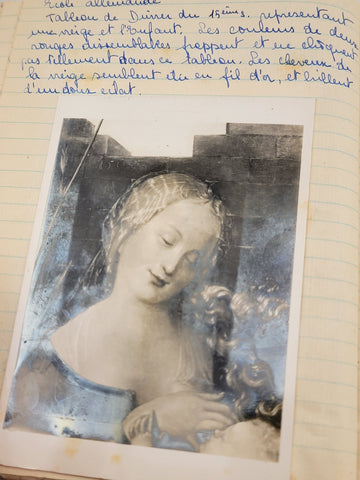 Rare OOAK Handwritten 1947 European Travel Memoir W Photos  Post WWII Era French