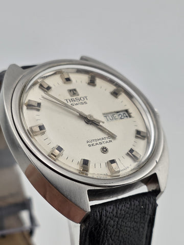 Vintage 1972 TISSOT Seastar Men's Automatic Swiss Watch Day Date. Working Cond.