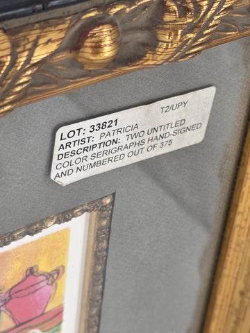 Pair Patricia Govezensky Signed Serigraph 65/375 Colorful Women Art Framed W COA