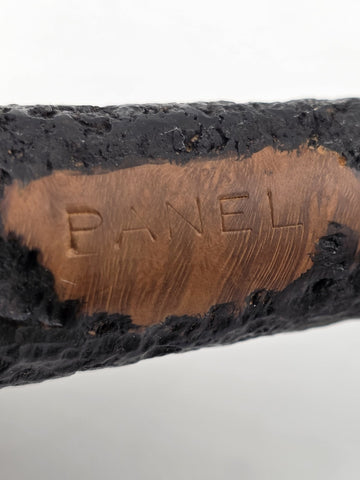 Vintage Danish Freehand Briar Pipe PANEL Rusticated Plateau Rim Lucite Stem