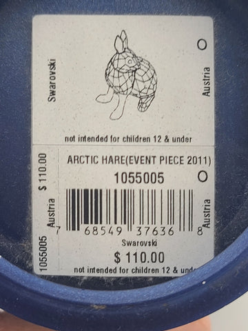 Vintage Swarvoski SCS Arctic Hare Event Piece 2011  #1055005. Ltd Ed.