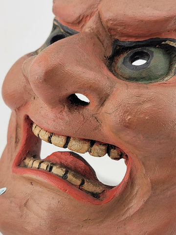 Yamanba mask, solitary old Man, nôh theater demon Hand Carved Wood & Dry Lacquer