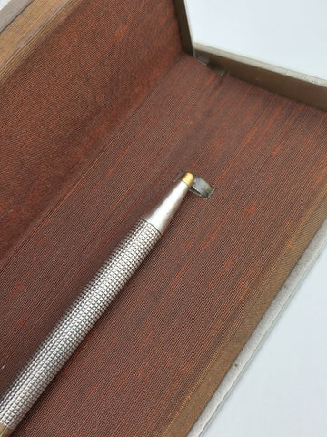 Vintage S.T Dupont Montparnasse Ciselé Ballpoint Pen - Palladium & Gold Plated