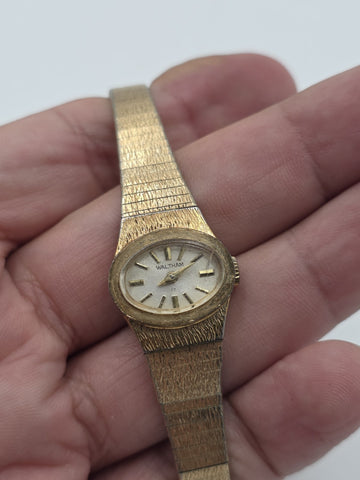 Vintage Waltham 17 Jewel Ladies Mechanical Watch Miraflex RGP Bracelet USA Works
