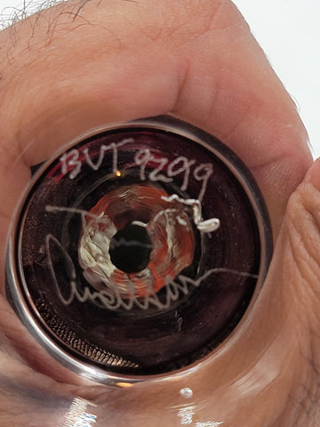 Tom Anderson Glasshouse Studio Seattle Art Glass Pedestal Bud Vase Signed. 14 In