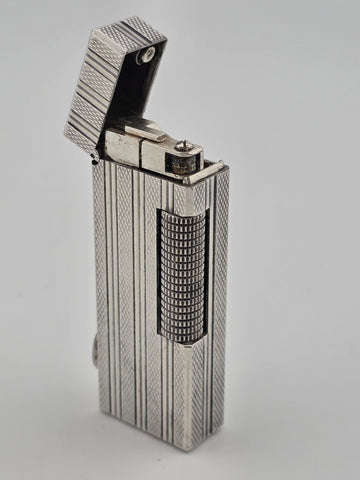 Vintage Dunhill Rollagas Silver Tone Made in Switzerland Clean Cond. Untested.