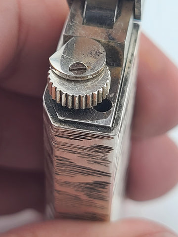 Rate Vintage Cartier Paris 30 Micron Silver Plated Gas Lighter, Bark Design Read