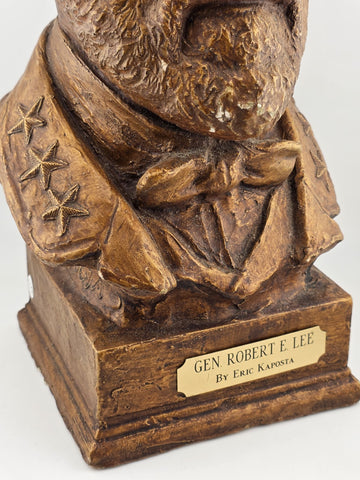 Vintage Collectibl Eric Kaposta 1999 Gen Robert E Lee Civil War Plaster Bust 12"