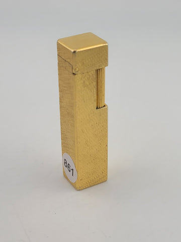 Rare Vintage Cube Cartier Lighter - 18k Yellow Gold Plated Cigarette Lighter