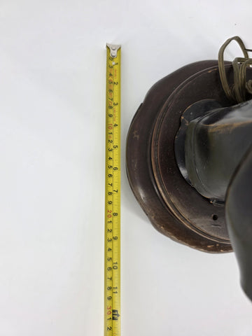 Rare 19th C Antique Japanese Meiji Bronze Sculpture / Lamp Statue of Old Monk