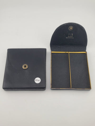 Vintage Authentic Collectible Alfred Dunhill Leather Cigarette Case W Gold Trim