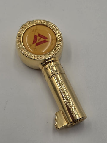 Vintage MONTECRISTO SOCIAL CLUB Gold Plated Key Cigar Punch Collectable 3"