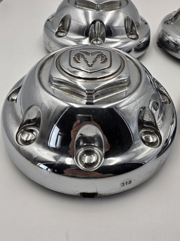 4 DODGE 2500 RAM 52039098 OEM WHEEL CENTER CAP HUB DUST COVER 8 LUGS CHROME HEX