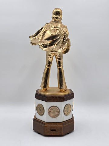 RARE EMPTY NEWM CCORMICK ELVIS PRESLEY 50TH BIRTHDAY XL 18" DECANTER MUSIC BOX