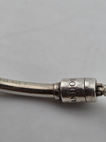 Pandora Moments Snake Chain Bolo Slide Bracelet ALE 925 Sterling Silver Gemstone