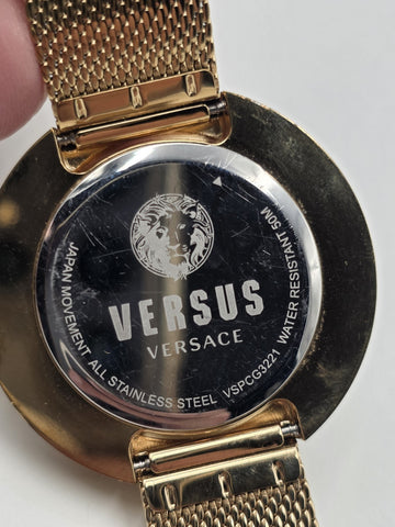 Versus Versace Carnaby Street Crystal Gold Mesh Women's 40mm Watch VSPCG3221