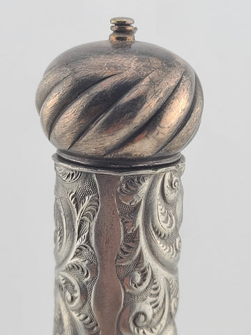 Antique Victorian Derby Silver Co Silverplate Decanter C1900 Chained Stopper