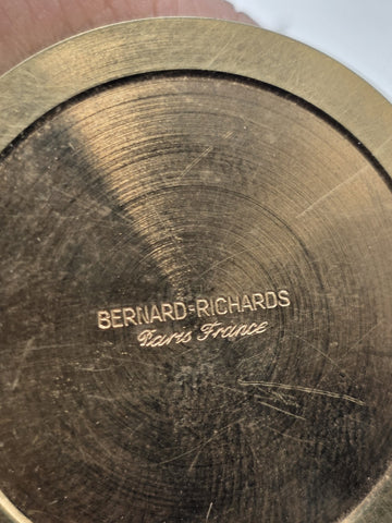 Ultra Rare Vintage Bernard Richards Paris France Luxury Desk Clock Original Box