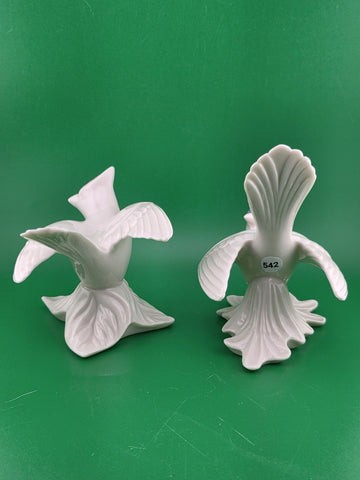 Vtg Pair Of Lenox China Jewels Collection Bird Figurines-Cardinal & Blue Jay.
