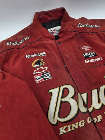 NASCAR Chase Authentics Dale Earnhardt Jr Budweiser Racing Jacket Sz 2XL Red