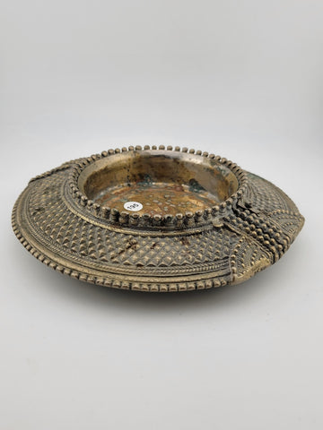Rare Antique 19th c. African Tribal Bronze Slave Anklet Bracelet Bangle Ashtray.