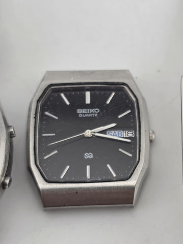 Rare Vtg Seiko Lot Of 5 Collector World Digital Timer Alarm Quartz Watches Read