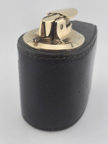 Rare Italian Mark Cross Leather Wrapped Vintage Table Lighter -Ronson. Untested