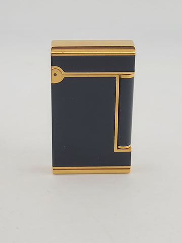 Rare Vintage St Dupont lighter line D Lady Normandy Black Chinese lacquer